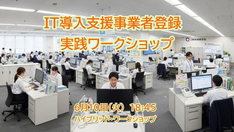 IT導入補助金を活用し事業展開をするための第一歩！　　　　　　　　　　　　　　　　　　　支援事業者登録の実践ノウハウを大公開